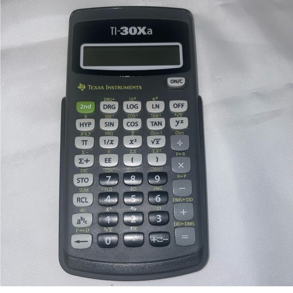 Texas Instruments TI-30Xa Calculator in Black and Gray